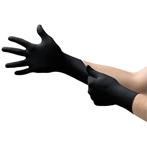 Ansell MICROFLEX MidKnight MK-296 Exam Standard Gloves - Size XL, Black Case of 1000