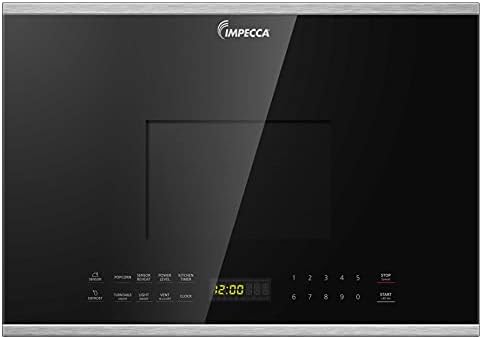 Impecca OM-1400ST 24'' Over the Range Microwave with 1.4 cu. ft. Capacity; 13 Turntable; 6 One Touch Cooking Menu; 2 Speed Venting; Child Lock; Cooking Complete Reminder; Surface Light; Defrost Function; in Stainless Steel