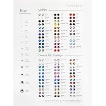 Beadsland Flat Back Rhinestones Sample Card Color Chart