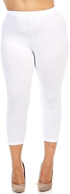 Bozzolo Womens Ladies Plus Size Capri Leggings XL, White