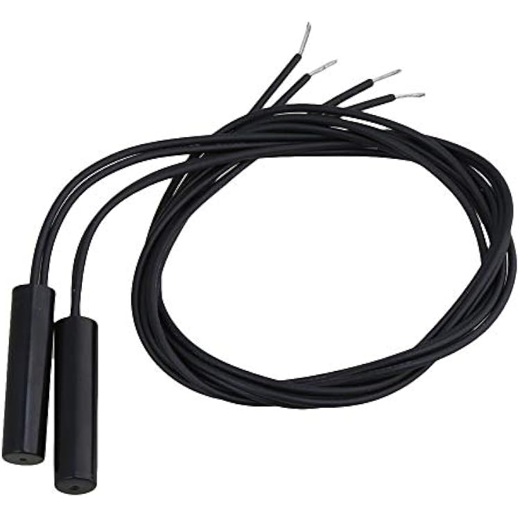 Cylindrical Plastic Mounted Reed Proximity Switch Magnetic Sensor Pack of 2