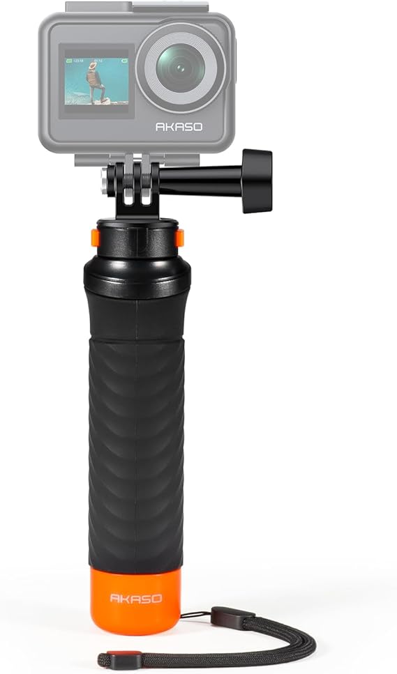 AKASO Waterproof Floating Hand Grip Action Camera Accessories for Gopro Hero 13121110 9MaxDJI Osmo Action EK7000Brave 4Brave 7 LEBrave 7 Action Camera Handle Mountfor Water Sports