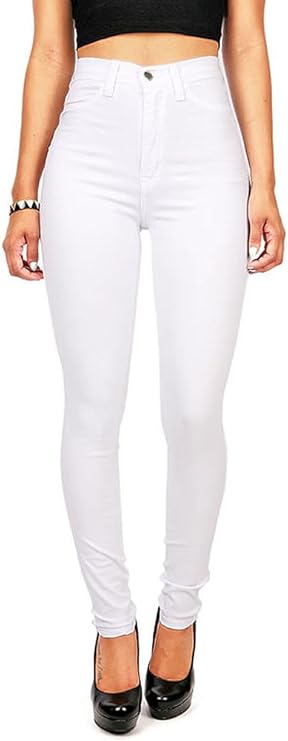 Vibrant Womens Denim Skinny Jeans Super Stretch High Waisted Classic Casual Slim Fit Pants