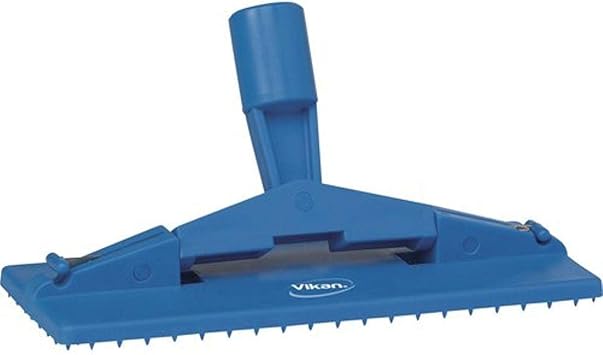 Vikan 55003 Pad Holder,Floor,9" x 3.7",PP/SS,Blue
