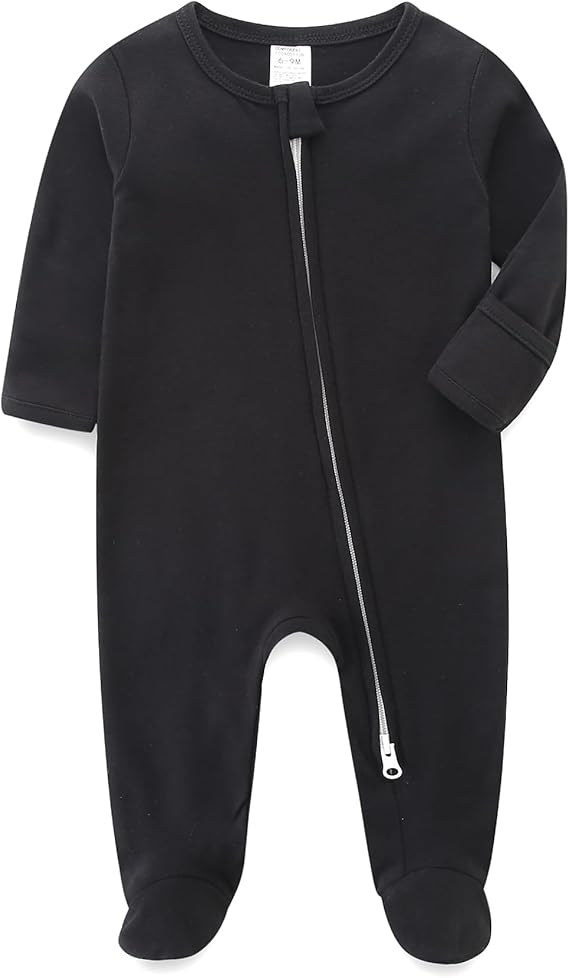 Babymine Unisex Baby Clothes Cotton Baby Sleepers for Boys and Girls Long Sleeve Onesie Romper Toddler Footie Pajamas