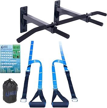Wall Mount Pull Up Bar with Extra Clearance, Fits 16" Studs by Ultimate Body Press