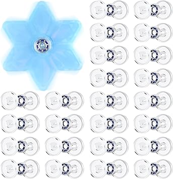 NiArt Fidget Spinner Toy DIY Cap Bearings Set 24-Pack, MR137 0.5" Single-Sealed Chrome Steel Bearing Balls Replacement Epoxy Resin Casting Craft Skateboard Stress Reliever(24 Clear Cap Bearings Only)