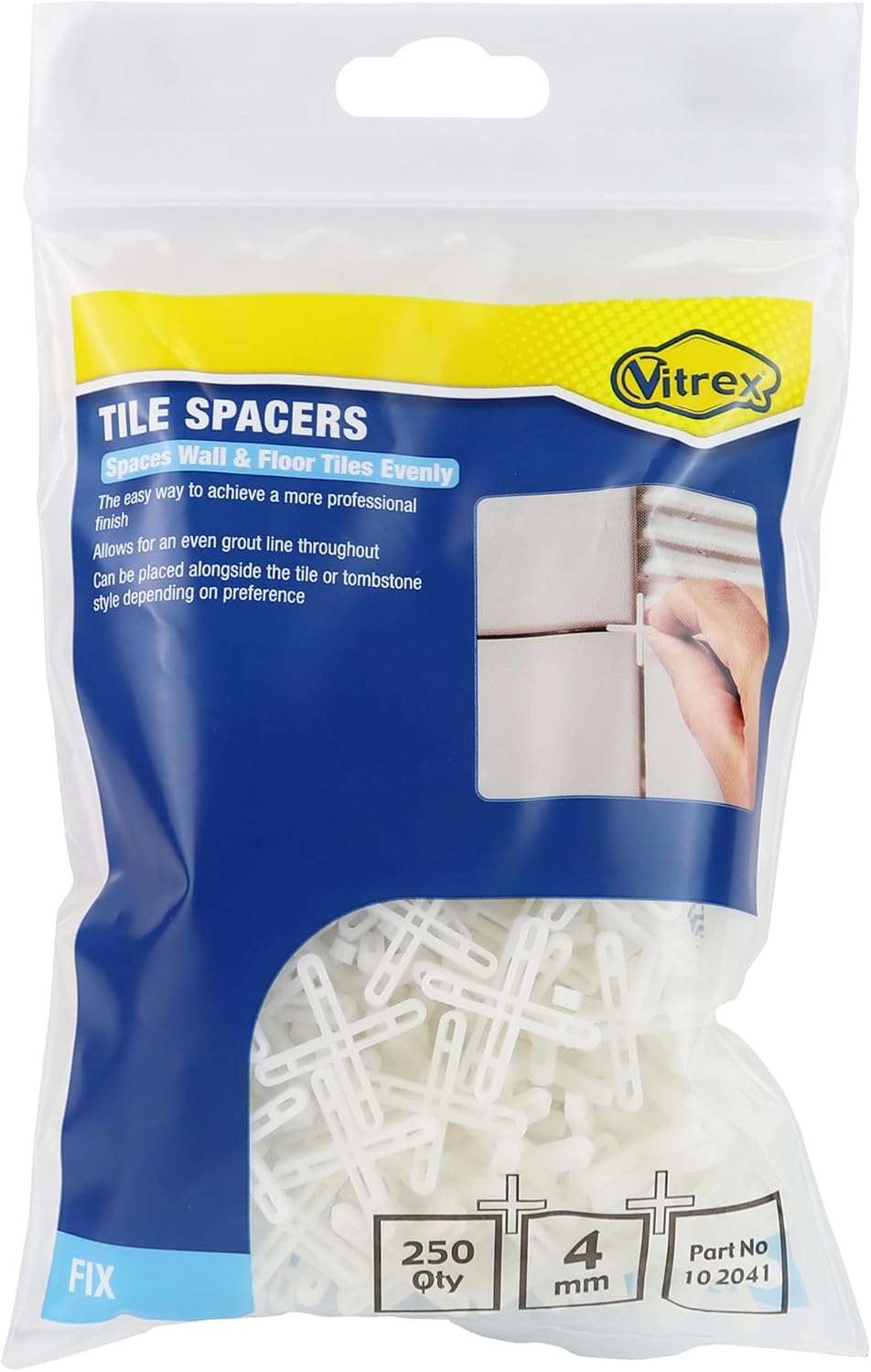 Vitrex 10 2041 Floor Tile Spacers 4.00mm Pack of 250
