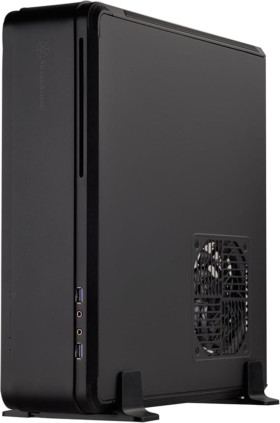 Silverstone Technolgo Aluminum Unibody Mini-Itx Small Form Factor Computer Case Support in Black FTZ01B-USA