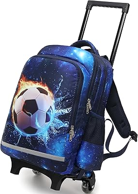 CAMTOP 18Inch Rolling Backpack Girls Travel Roller Bag with Wheels Kids School Bags Wheeled Luggage Backpack